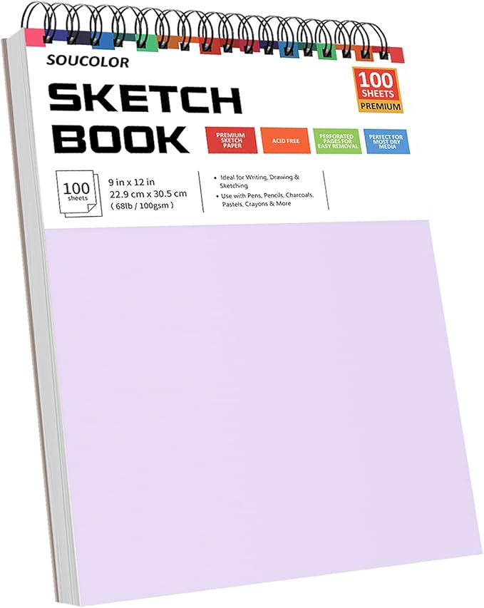 Soucolor 9 x12 Inch Sketch Book, Teen Girl Trendy Stuff, Halloween & Christmas - Image 2