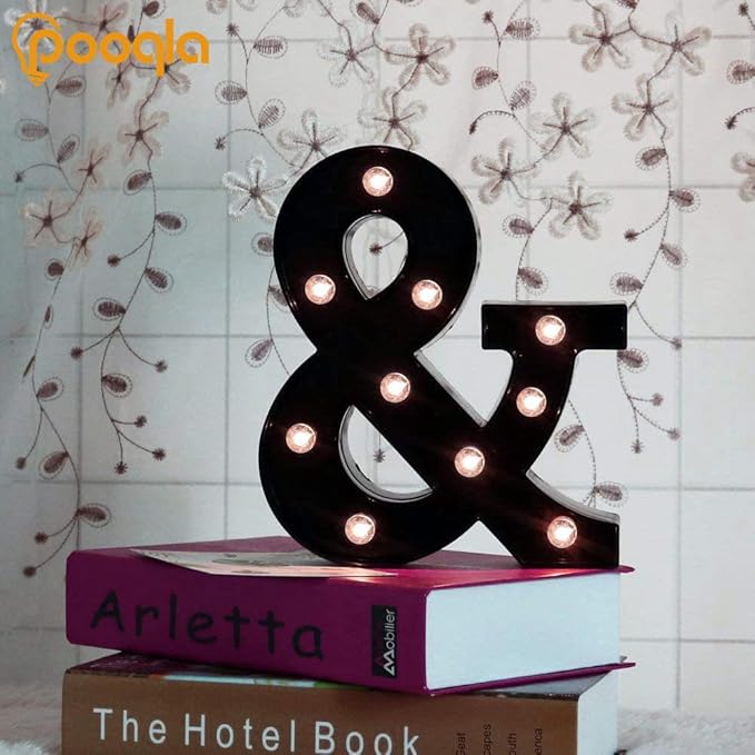 Pooqla LED Illuminated Letter Marquee Ampersand Sign - Image 5