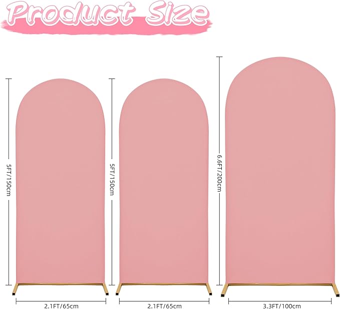 6.6FT Wedding Arch Covers Arch Backdrop Cover Arch Stand Covers Set Arch Cover - Image 5