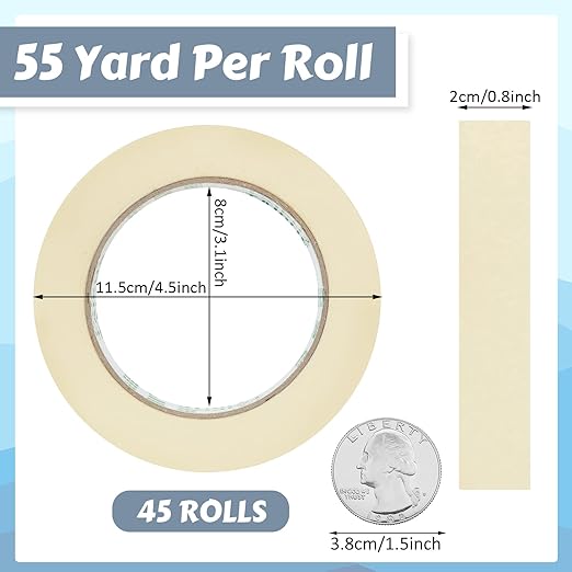 Masking Tape Bulk General Purpose Masking Painting Tape 55 Yards - Image 2