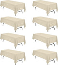 BRILLMAX 8 Pack Beige Tablecloths by BRILLMAX