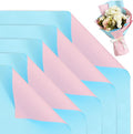BEISHIDA 20Pcs Baby Blue and Baby Pink Double Sided Floral Wrapping Paper Matte by Beishida