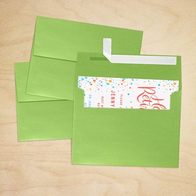 LUXPaper A7 Invitation Envelopes | Peel & Press | 5 1/4" x 7 1/4" | Fairway - Image 7