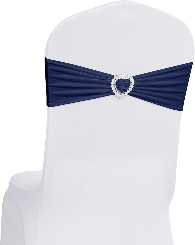 Howhic Pack of 120 Spandex Chair Sashes Bows Stretch Chair Cover Band by Howhic