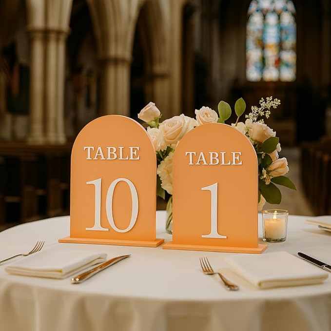 Arch Wedding Table Numbers 1-10 - Image 5