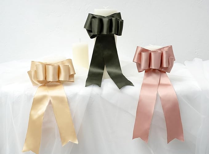 Rose Gold Satin Ribbon Double-Faced Wired Ribbons - Image 7