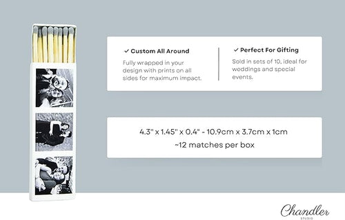 10 Boxes - Customized Matchboxes Colorful Tips - Image 2