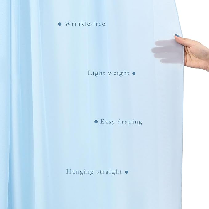 Wedding Arch Drapes Fabric 2 Panels 20Ft Length x 28" Width Baby Blue Arch - Image 5