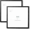 Opposite Wall - 12x12 in - Black Solid Oak Wood Picture Frame - Lightweight by OppositeWall