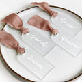 50Pcs Acrylic Place Card for Wedding Frosting Acrylic DIY Table Seating Cards by TETOU