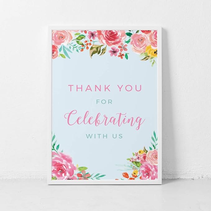 Andaz Press Extra Large Wedding Easel Board Party Sign, 12x18-inch, Tea Party - Image 4