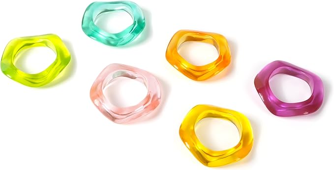 Epoxy Resin Spring Napkin Rings Set of 12 - Image 8