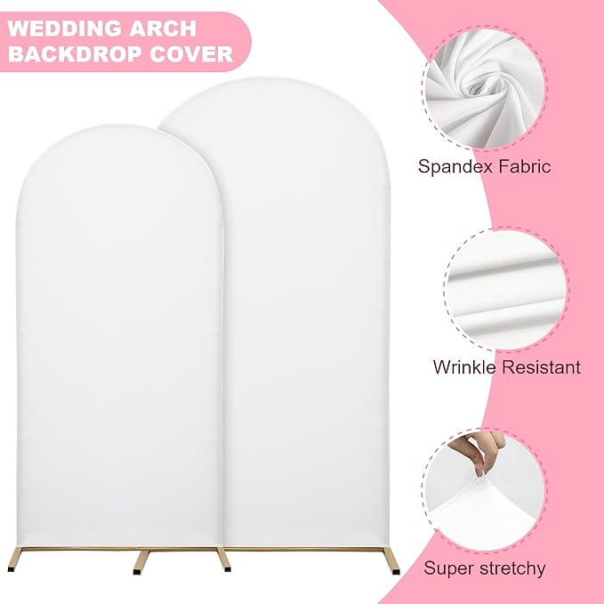 6.6FT Wedding Arch Covers Arch Backdrop Cover Arch Stand Covers Set Arch Cover - Image 4