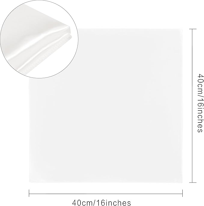 36 Pack Square Satin Dinner Napkins, 16x16 Inches Silky Soft Smooth Table Cloth - Image 5