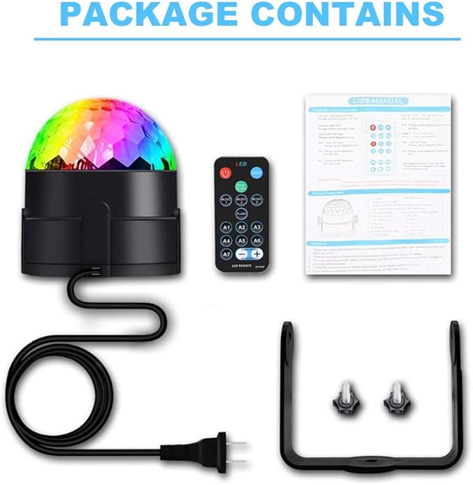 Party Disco Ball Dj Dance Lights Disco Strobe Rave Sound Activated Projector - Image 6