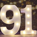 Pooqla Decorative LED Light Up Number Letters, Battery Operated by Pooqla