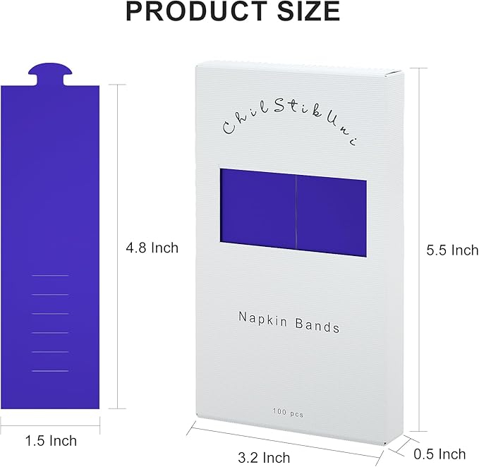 Polymer Material Reusable Napkin Band, Glue-Free Tear-Proof Water Resistant - Image 7