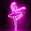 Ballet Girl Neon Sign Pink LED Dance Neon Lights Dancing Woman Neon Wall Light by Kullneon