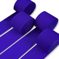 PartyWoo Blue Crepe Paper Streamers 4 Rolls 328 ft Pack of Royal Blue Crepe by PartyWoo
