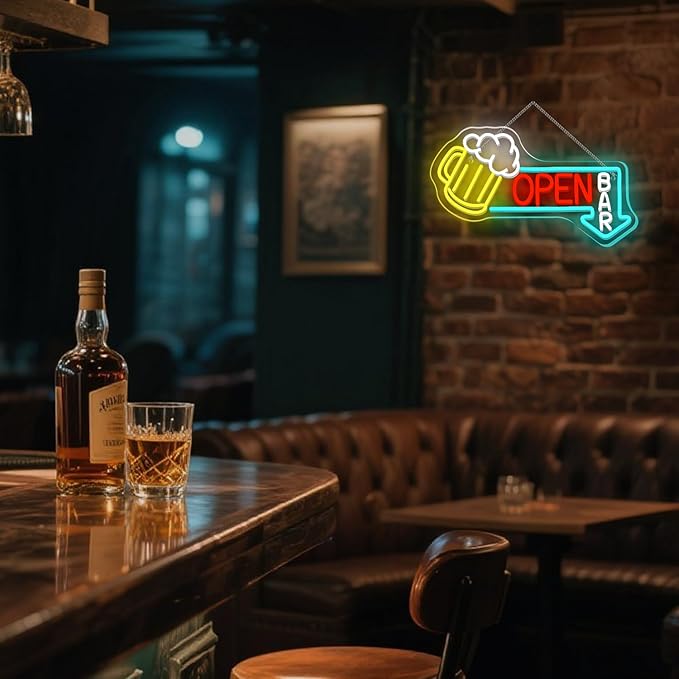 Ineonlife Bar Open Neon Sign Light Up - Image 2