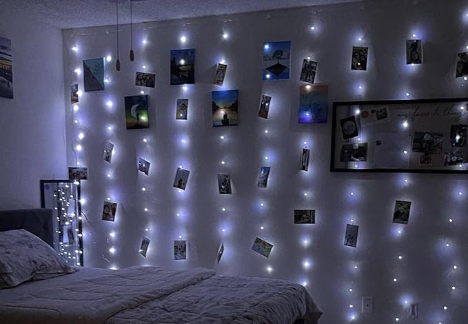 300LED Fairy Curtain Lights, 9.8x9.8Ft Warm White USB Plug in 8 Modes & Timer - Image 5