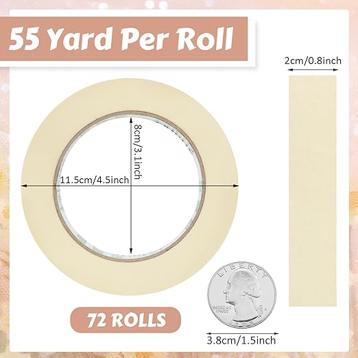 Masking Tape Bulk General Purpose Masking Painting Tape 55 Yards - Image 2