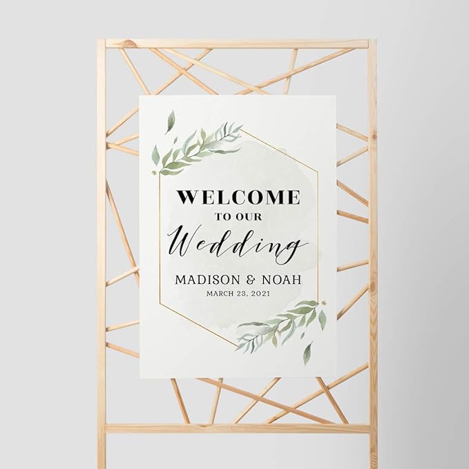 Andaz Press Personalized Extra Large Wedding Easel Board Party Sign, 12x18-inch - Image 3