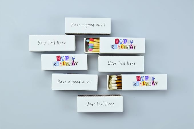 Customizable Birthday Matchboxes – Set of 10 – Fun Birthday Design – Colorful - Image 6