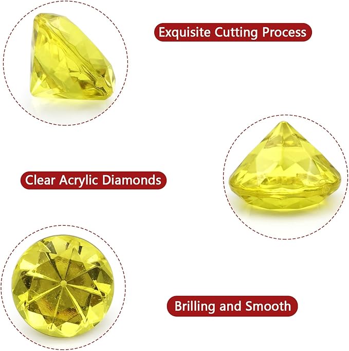 100 PCS Acrylic Diamond Gems, Arts & Crafts, Birthday Decorations - Image 3