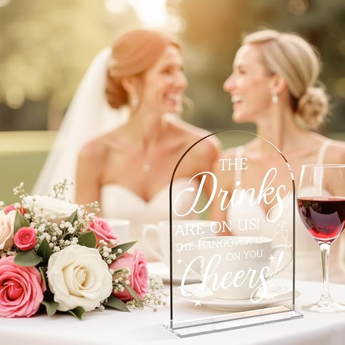 Wedding Decorations for Reception Ceremony, Wedding Clear Acrylic Table Sign - Image 5