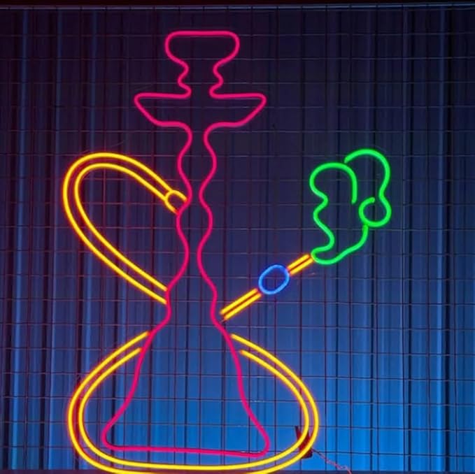 Shisha Hookah Neon Sign, Shisha Smoke Shop Led Sign, Custom Neon Sign, Bar Pub by BELISAMA