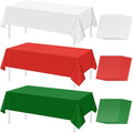 MASHAN 36 Pack Christmas Tablecloth Bulk, Rectangle Italy Theme Table Covers by MASHAN