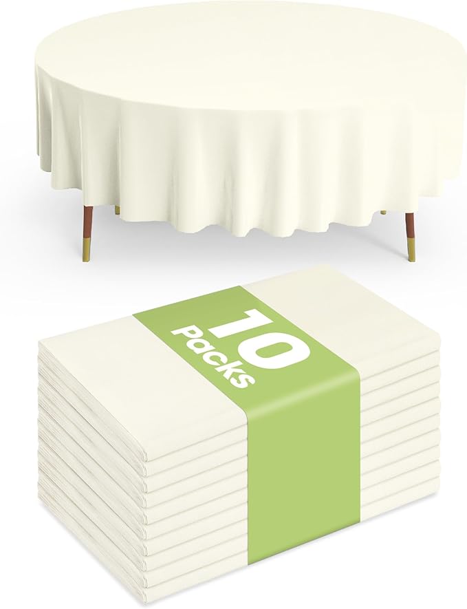 Pureegg Plastic Table Cloth Disposable 10 Pack, Thanksgiving Decorations by Pureegg