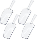 4Pcs Clear Plastic Ice Scoop for Freezer, Mini Candy Popcorn Scoops for Buffet by Hmxpls