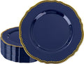 Hioasis 60pcs Blue Plastic Plates by Hioasis