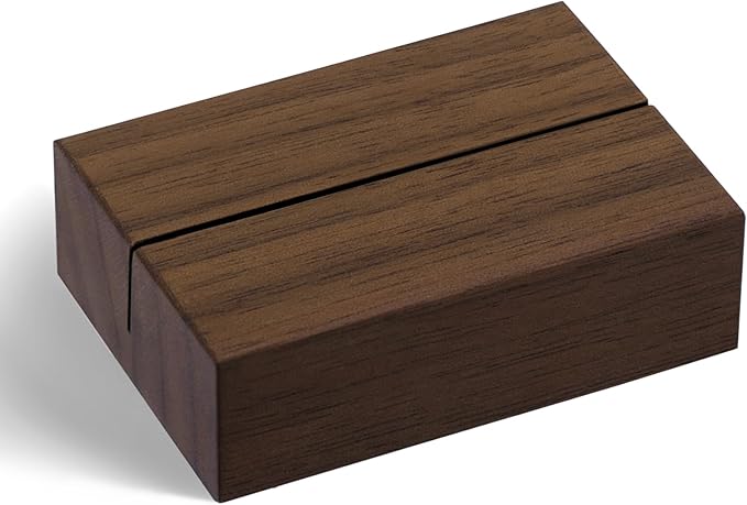 UNIQOOO 12 Pack 2" Rustic Walnut Wood Stands by UNIQOOO