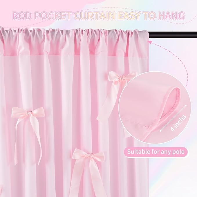 Pink Backdrop Curtain 2Panels : 11.6×8ft Wedding Backdrop Wrinkle Free - Image 5