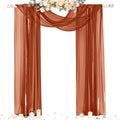 Socomi Terracotta Sheer Wedding Decor Fall Draping Fabric 29" x 20Ft 1 Panel by Socomi
