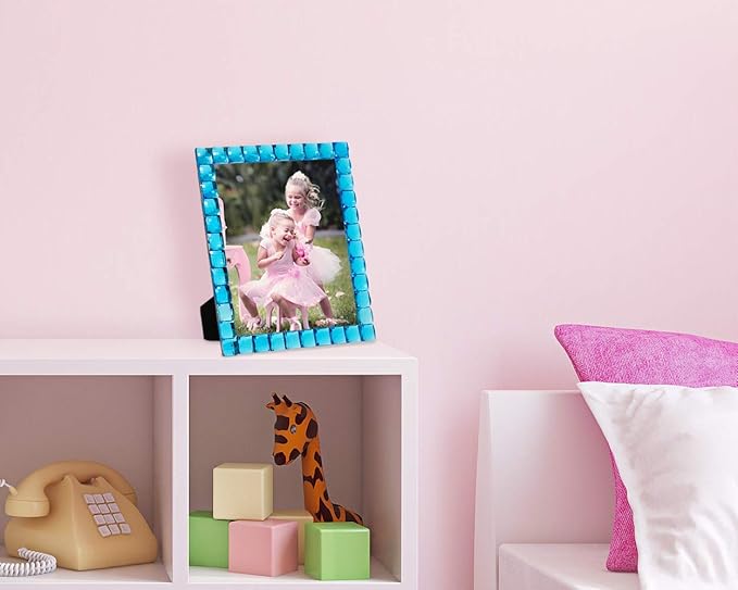 Isaac Jacobs Decorative Sparkling Turquoise Jewel Picture Frame, Photo Display - Image 6