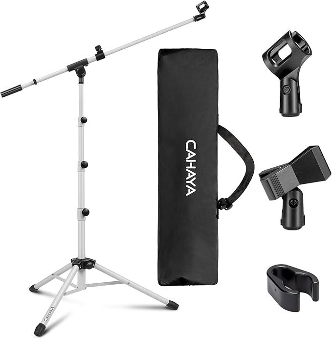 CAHAYA Microphone Stand Tripod Boom Arm Floor Mic Stand by CAHAYA
