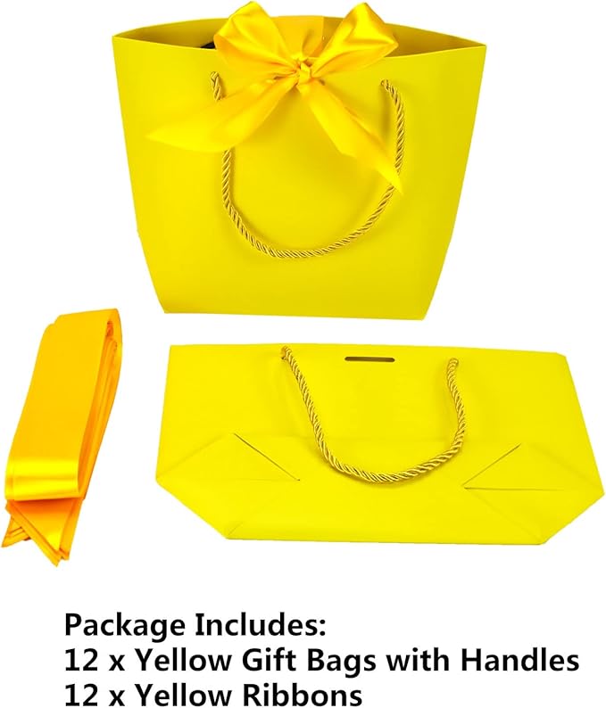 HUAPRINT Gift Bags with Handles, 7.48×3.54×7.9 inches, Party Favor Bags with - Image 3