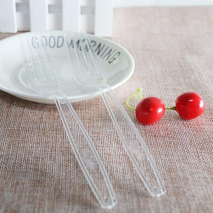 500 Count Plastic Silverware, Heavy Weight Plastic Forks Spoons Disposable - Image 5