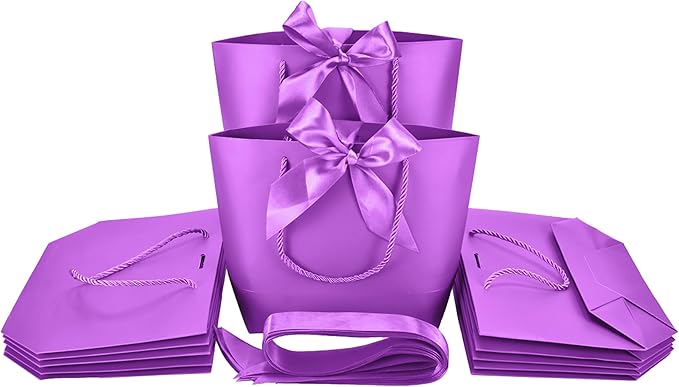 HUAPRINT Gift Bags with Handles, 7.48×3.54×7.9 inches, Party Favor Bags with by HUAPRINT