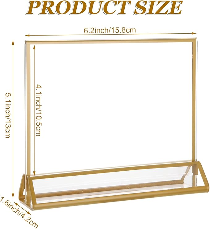 8PCS 6x4 Acrylic Sign Holders - Image 2