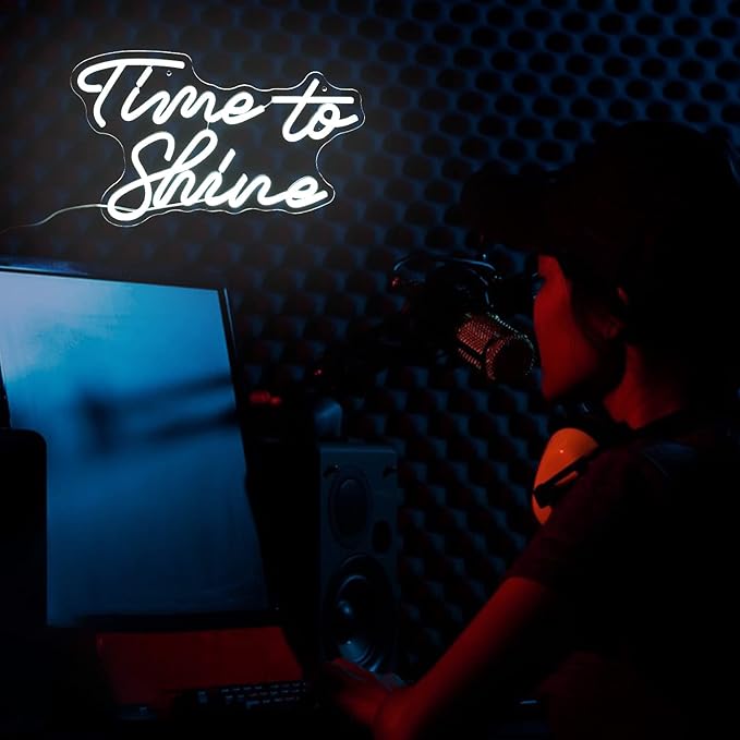 Time To Shine Neon Sign White Led Sign Time To Shine Neon Lights Decor - Image 7