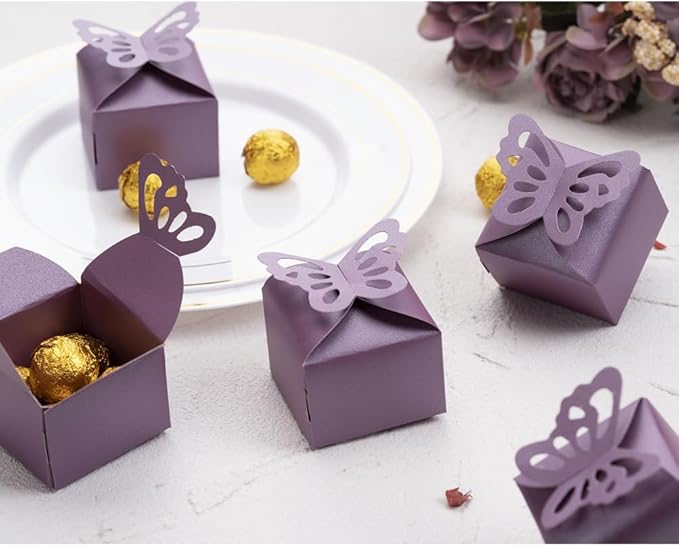 AWELL Purple Gift Candy Box Bulk 2.5x2x2.5 inches - Image 3