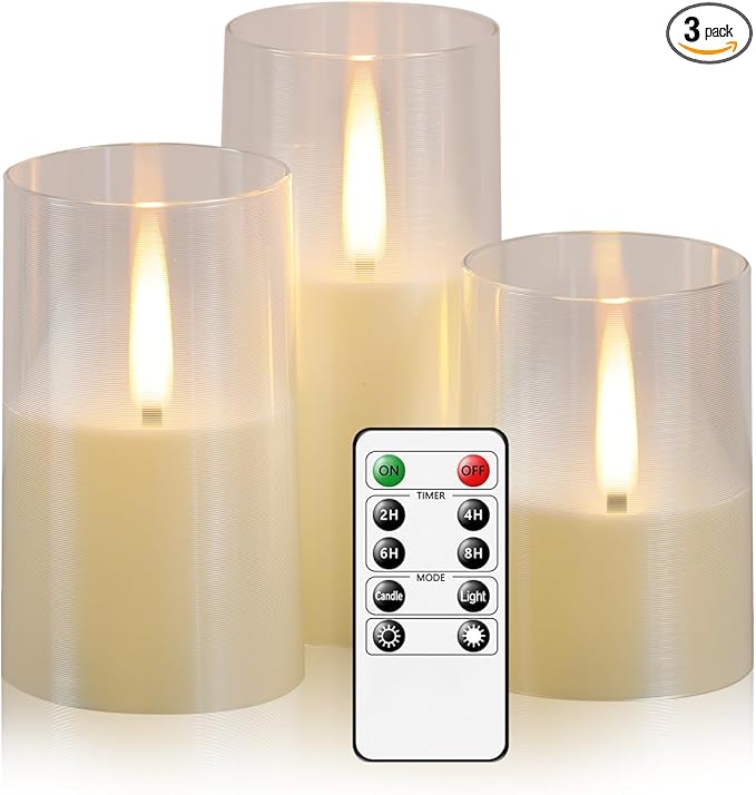 Flameless LED Candles, Upgraded Realistic Flickering Pillar Battery Operated by FlamelessLEDCandles