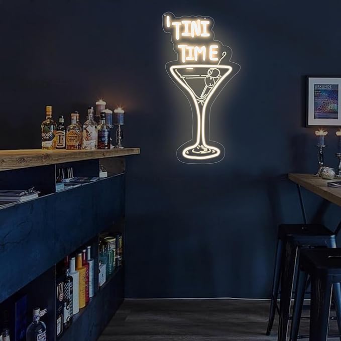 Tini Time Neon Sign, Martini LED Neon Sign - Image 5