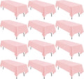 12 Pack Polyester Tablecloth 60 x 126 Inch Pink Tablecloth by fani