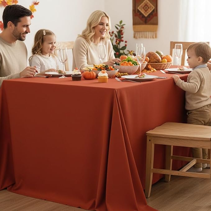 Fitable Rust Table Clothes for Rectangle Tables, 6 Pack - Image 3